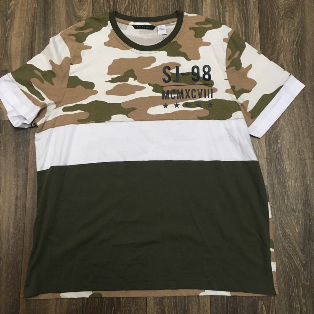 SEAN JOHN |Camouflage Cotton Short Sleeve Tee